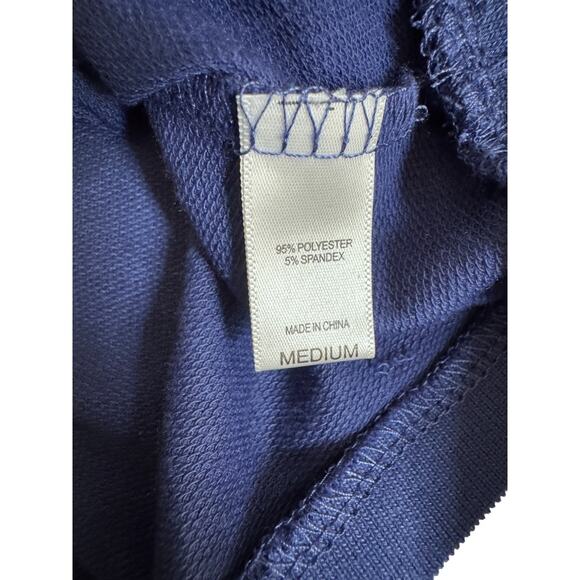 MUK LUKS Regular French Terry 1/4-Zip & Jogger Track Suit Deep Blue Medium - Picture 16 of 16